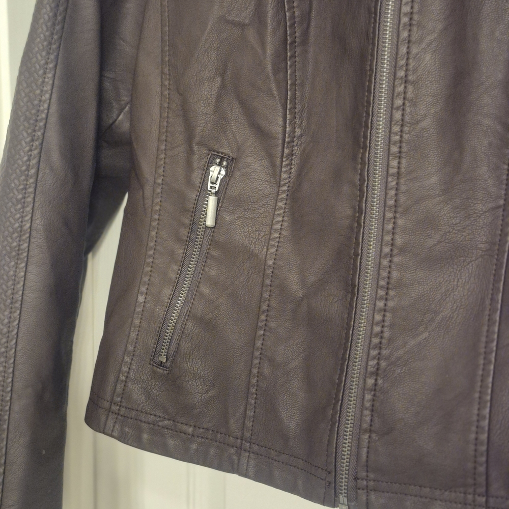 Baccini Dark Brown Leather Jacket - image 3